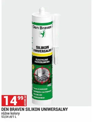 Den Braven Silikon Uniwersalny elastyczne uszczelnienie różne kolory promocja w Merkury Market