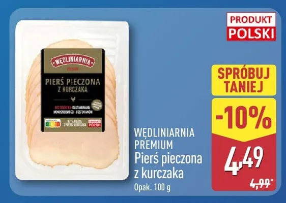 Pierś pieczona z kurczaka promocja w Aldi