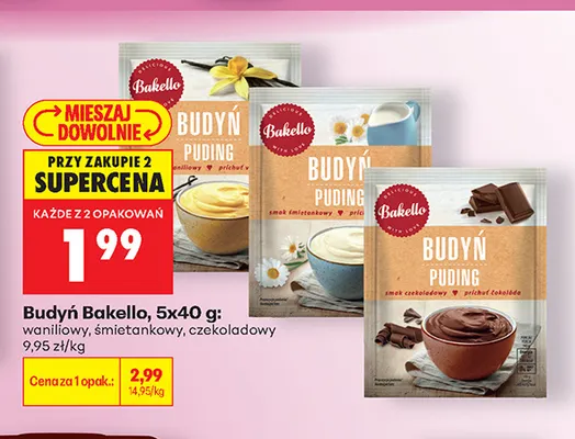 Budyń czekoladowy Bakello 5-pak promocja w Biedronka