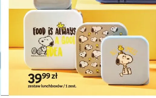 Zestaw lunchboxów Peanuts 4-pak promocja w Empik