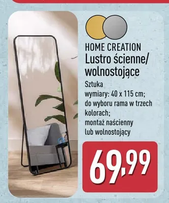 Lustro ścienne/wolnostojące Home Creation 40x115 cm promocja w Aldi