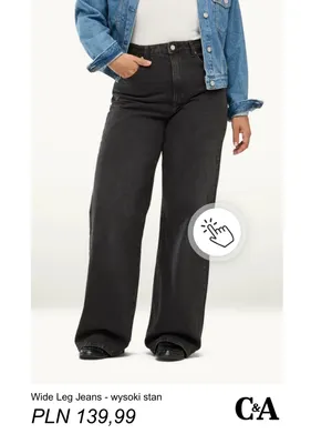 Wide Leg Jeans wysoki stan C & A promocja w C&A