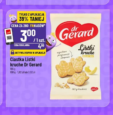Ciastka Listki kruche Dr Gerard promocja w POLOmarket