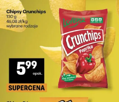 Chipsy Crunchips promocja w Delikatesy Centrum