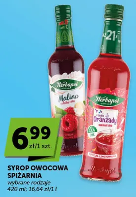 Syrop owocowy Herbapol Spiżarnia malina z dziką różą promocja w Groszek