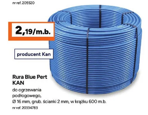 Rura Blue Pert Kan promocja w Bricoman