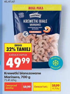 Krewetki blanszowane Marinero promocja w Biedronka