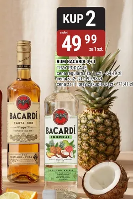 Rum Bacardi Tropical promocja w bi1