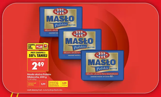 Masło ekstra Osm siedlce promocja w Biedronka