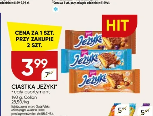 Ciastka Jeżyki Kokos promocja w Chata Polska