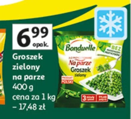 Groszek zielony na parze promocja w Auchan