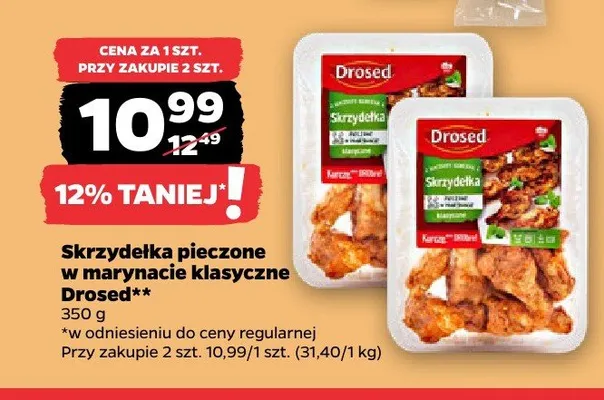 Skrzydełka pieczone w marynacie klasycznej Drosed promocja w Netto