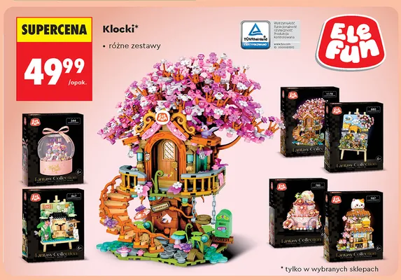 Klocki EleFun Fantasy Collection Domek na drzewie promocja w Biedronka