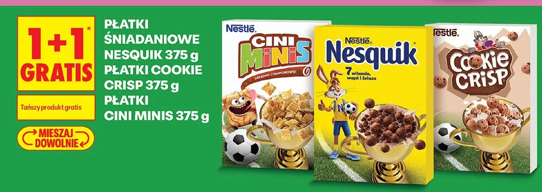 Płatki śniadaniowe Nesquik Nestlé promocja w Biedronka