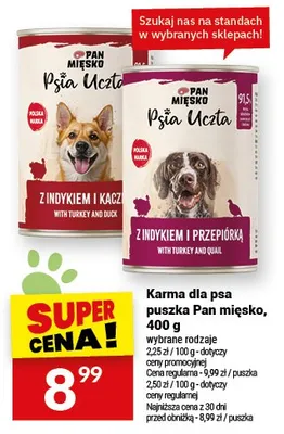 Karma dla psa puszka mięsko promocja w Twój Market
