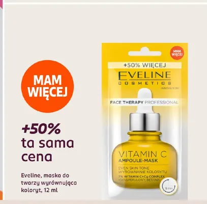 Maska do twarzy wyrównująca koloryt Eveline promocja w Rossmann
