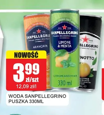 Woda smakowa Sanpellegrino Limone & Menta promocja w Bingo