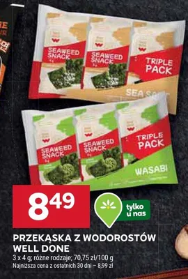 Przekąska z wodorostów Triple Pack promocja w Stokrotka