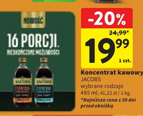 Koncentrat kawowy Jacobs promocja w Intermarche