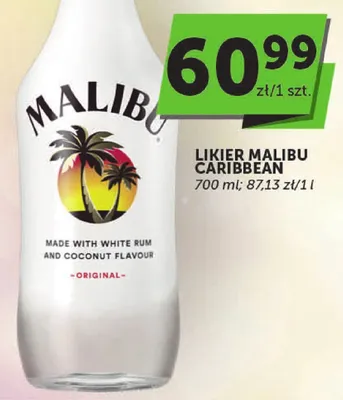 Likier Malibu Caribbean promocja w Groszek