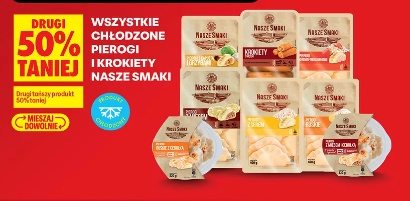 Pierogi z mięsem i cebulką Nasze Smaki promocja w Biedronka