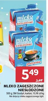 Mleko zagęszczone niesłodzone promocja w Stokrotka