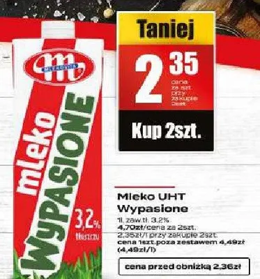 Mleko UHT Wypasione promocja w Supeco