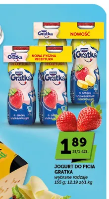 Jogurt do picia Gratka truskawkowy promocja w ABC