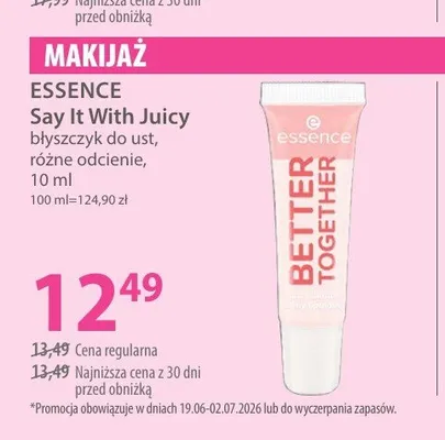 Błyszczyk do ust Essence Say It With Juicy promocja w Hebe