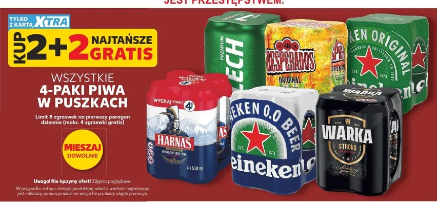Piwo Harnaś Jasne Pełne 4-pak promocja w Kaufland