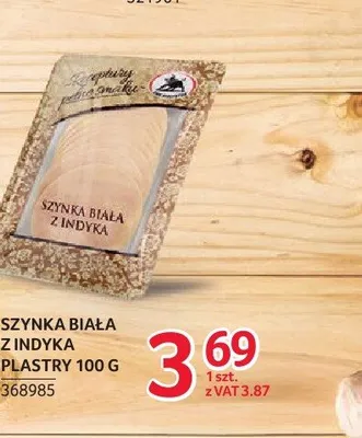 Szynka biała z indyka plastry ZMB Białystok promocja w Selgros