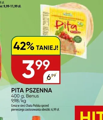 Pita pszenna promocja w Chata Polska