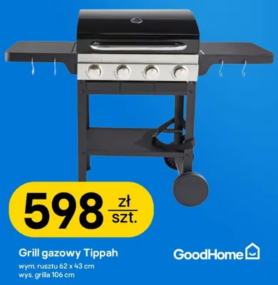 Grill gazowy GoodHome Tippah promocja w Castorama