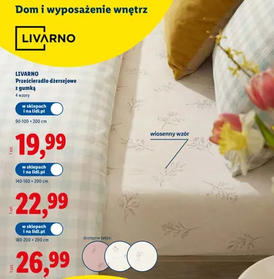 Prześcieradło dżersejowe z gumką 90-100×200cm promocja w Lidl