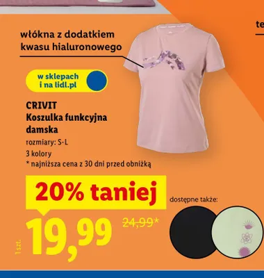 Koszulka funkcyjna damska Crivit promocja