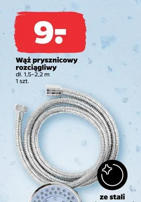 Wąż prysznicowy rozciągliwy promocja w Netto