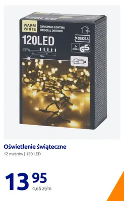 Oświetlenie świąteczne 12 metrów 120 LED promocja w Action
