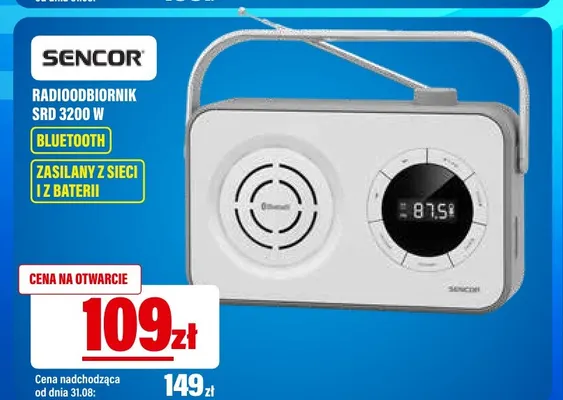 Radioodbiornik Sencor Srd 3200W promocja w RTV EURO AGD