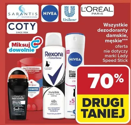 Dezodorant invisible Rexona promocja w Carrefour