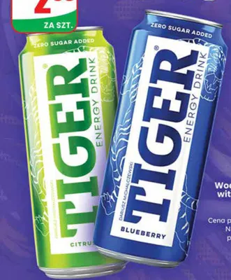 Napój energetyzujący Zero Blueberry Tiger promocja w Dino