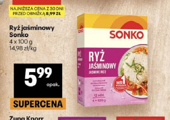 Ryż jaśminowy Sonko 4-pak promocja w Delikatesy Centrum
