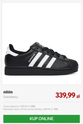 Sneakersy Adidas Superstar promocja w eobuwie.pl