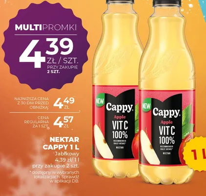 Nektar Cappy jabłkowy promocja w Duży Ben