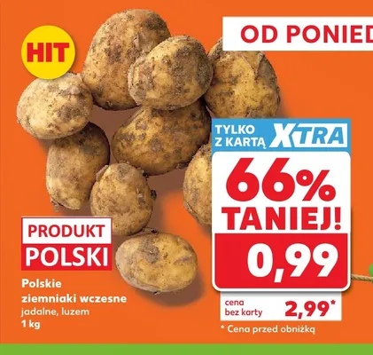Ziemniaki wczesne jadalne luzem polskie promocja w Kaufland