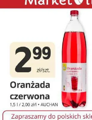 Oranżada czerwona Auchan promocja w Marketvita