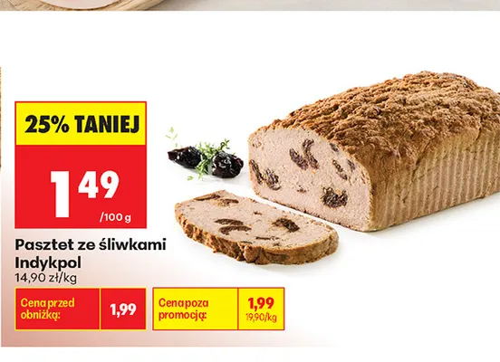 Pasztet ze śliwkami Indykpol promocja w Biedronka