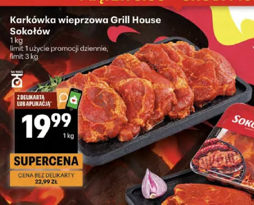 Karkówka wieprzowa Grill House Sokołów promocja w Delikatesy Centrum