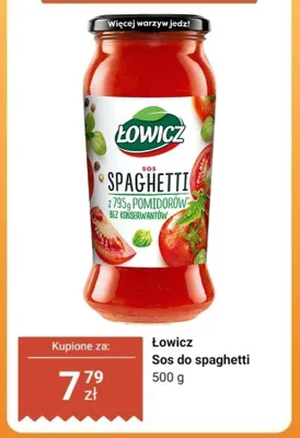 Sos do spaghetti Łowicz promocja w Dino