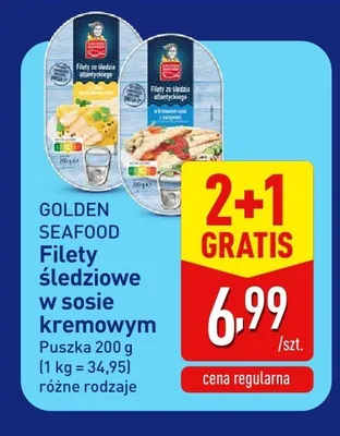 Filety śledziowe w sosie musztardowym Golden Seafood promocja w Aldi