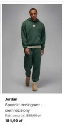 Spodnie treningowe Jordan ciemnozielony promocja w Lounge by Zalando